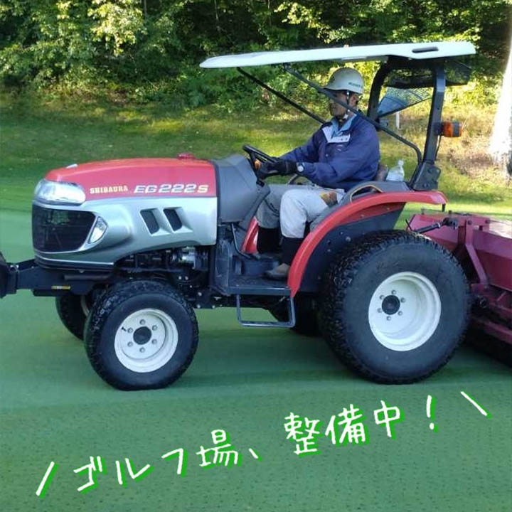 グリーンのスパイキング作業中です！